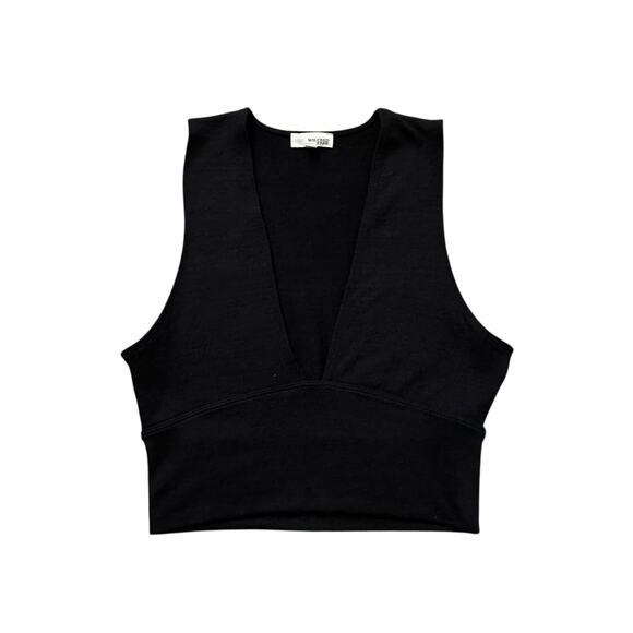 Wilfred Free black v-neck crop tank top size M - Picture 12 of 12
